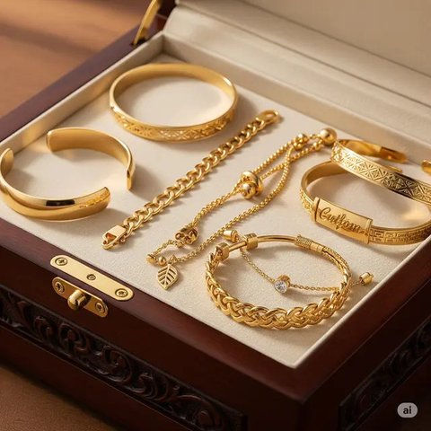 Gelang Bangle Minimalis/Model Gelang Emas 22 Karat 3 Gram (Sumber: gemini.com)