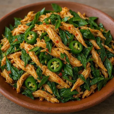 Variasi resep ayam suwir kemangi (Foto: ChatGPT)