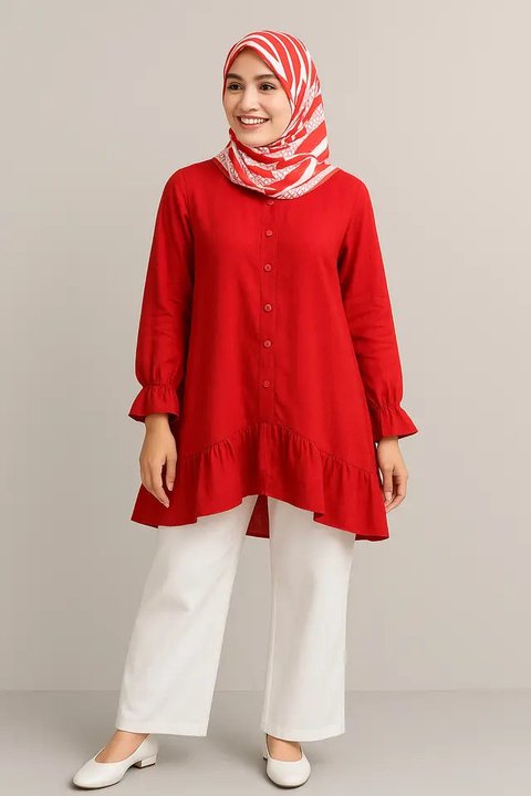 Inspirasi Outfit 17 Agustus Hijab/AI