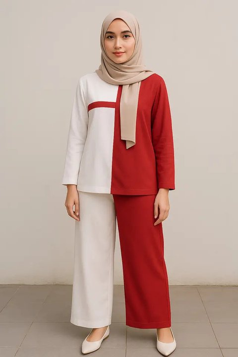 Inspirasi Outfit 17 Agustus Hijab/AI