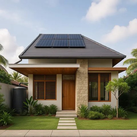 Desain Rumah 8x9 3 Kamar Tidur