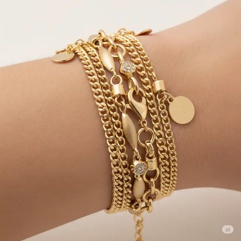 Model Gelang Emas Kadar 700 Paling Awet 2025. Foto: Gemini