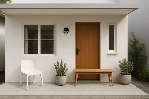 Model Teras Depan Rumah yang Hemat Biaya (created by AI)