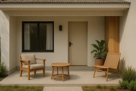 Model Teras Depan Rumah yang Hemat Biaya (created by AI)