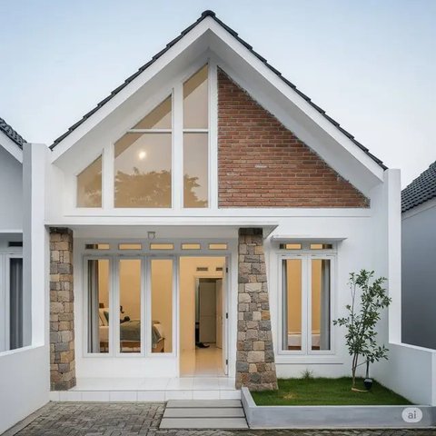 Inspirasi Rumah Zaman Sekarang Sederhana yang Aesthetic. Foto: Gemini