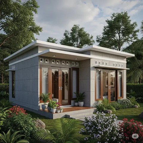 Inspirasi Rumah Zaman Sekarang Sederhana yang Aesthetic. Foto: Gemini