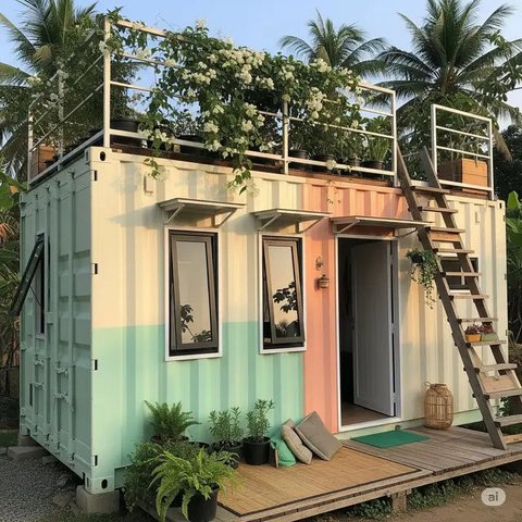 Inspirasi Rumah Zaman Sekarang Sederhana yang Aesthetic. Foto: Gemini