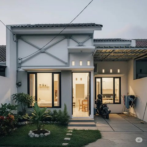 Inspirasi Rumah Zaman Sekarang Sederhana yang Aesthetic. Foto: Gemini