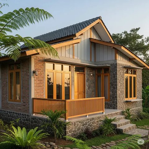 Inspirasi Rumah Zaman Sekarang Sederhana yang Aesthetic. Foto: Gemini