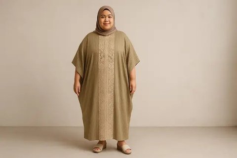 Model Dress Brokat untuk Orang Gemuk dan Pendek Berhijab
