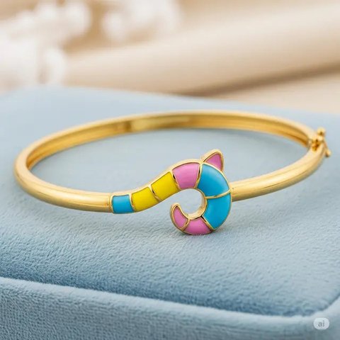 Model Gelang Emas 916 Ekor Kucing Terbaru (Foto: Gemini)