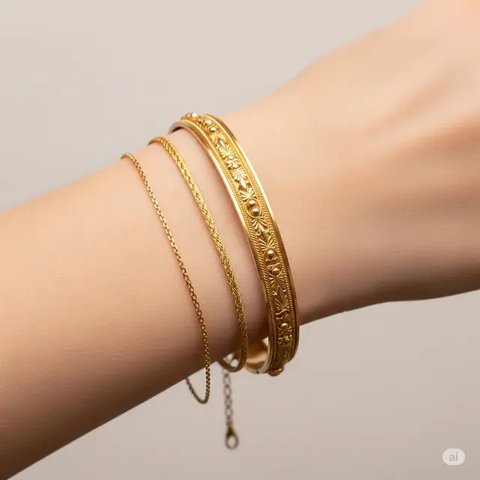 Gelang Model Rantai yang Fleksibel dan Penuh Gaya/Model Gelang untuk Pergelangan Tangan Kecil (Sumber: qwen.ai)