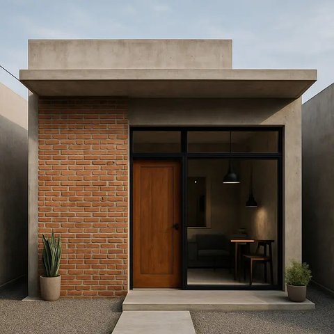 Desain Rumah 1 Lantai Minimalis Modern Elegan (created by AI)