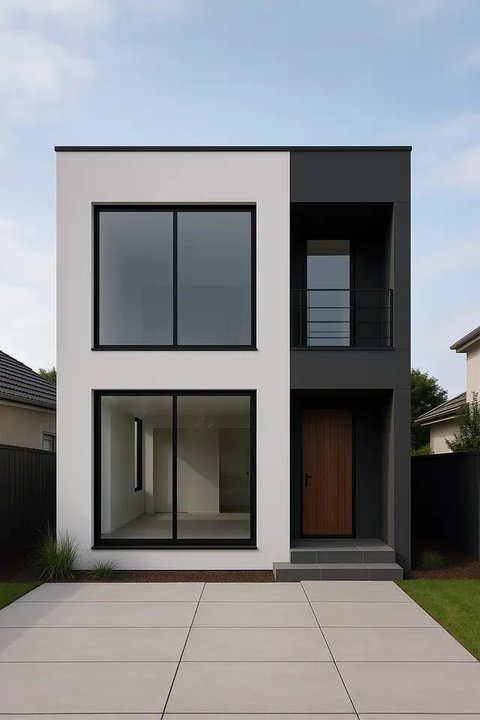 Desain Rumah 1 Lantai Minimalis Modern Elegan (created by AI)