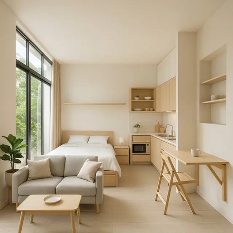 Desain Rumah 1 Lantai Minimalis Modern Elegan (created by AI)