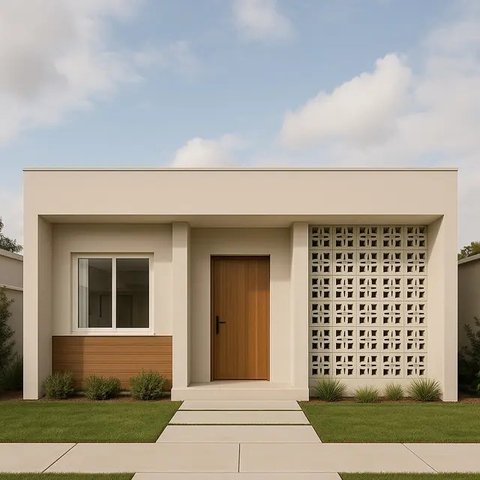 Desain Rumah 1 Lantai Minimalis Modern Elegan (created by AI)