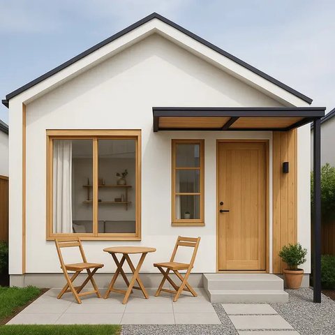 Desain Rumah 1 Lantai Minimalis Modern Elegan (created by AI)