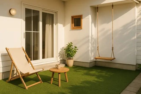 Desain Teras Rumah Kecil Minimalis Modern (created by AI)