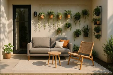 Desain Teras Rumah Kecil Minimalis Modern (created by AI)