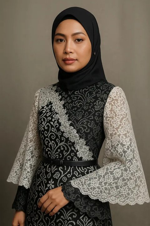 Batik Brokat Lengan Gelombang Tren 2025 (Foto: ChatGPT)