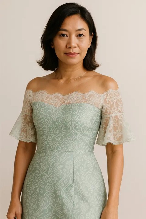 Batik Brokat Lengan Gelombang Tren 2025 (Foto: ChatGPT)