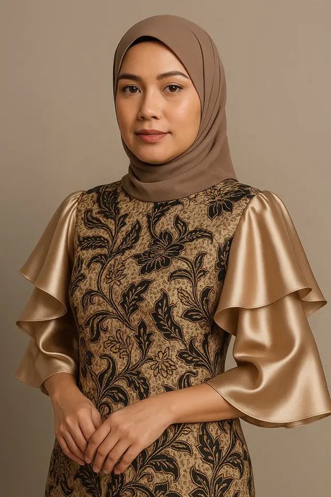 Batik Brokat Lengan Gelombang Tren 2025 (Foto: ChatGPT)