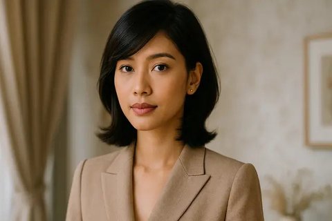 Model Rambut untuk Wajah dengan Dagu Runcing (created by AI)