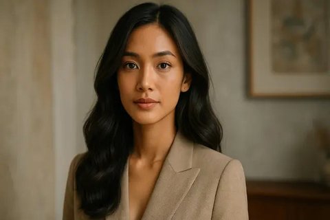 Model Rambut untuk Wajah dengan Dagu Runcing (created by AI)