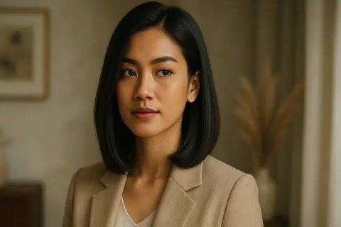 Model Rambut untuk Wajah dengan Dagu Runcing (created by AI)