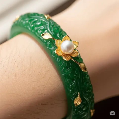 Model Gelang Giok Emas Terbaru 2025. Foto: Gemini