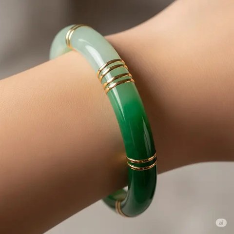 Model Gelang Giok Emas Terbaru 2025. Foto: Gemini