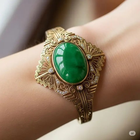 Model Gelang Giok Emas Terbaru 2025. Foto: Gemini