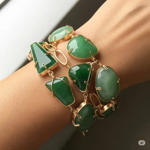 Model Gelang Giok Emas Terbaru 2025. Foto: Gemini