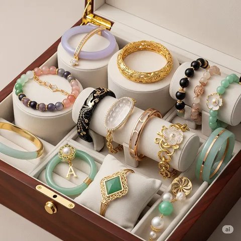 Model Gelang Giok Emas Terbaru 2025. Foto: Gemini