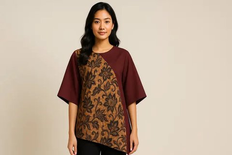 7 Model Tunik Batik Lengan Kelelawar Tren Sekarang 2025, Anggun dan Nyaman (sumber:AI)