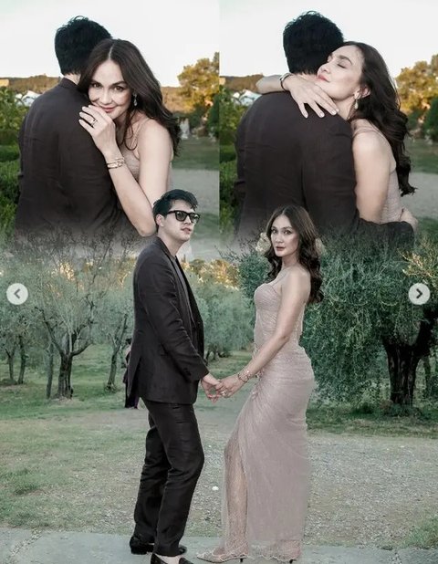 Potret romantis Maxime Bouttier temani Luna Maya jadi bridesmaid di Italia. [IG: @lunamaya]