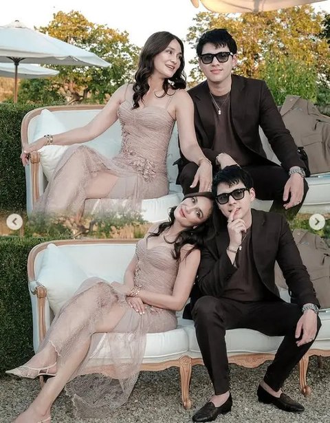 Potret romantis Maxime Bouttier temani Luna Maya jadi bridesmaid di Italia. [IG: @lunamaya]