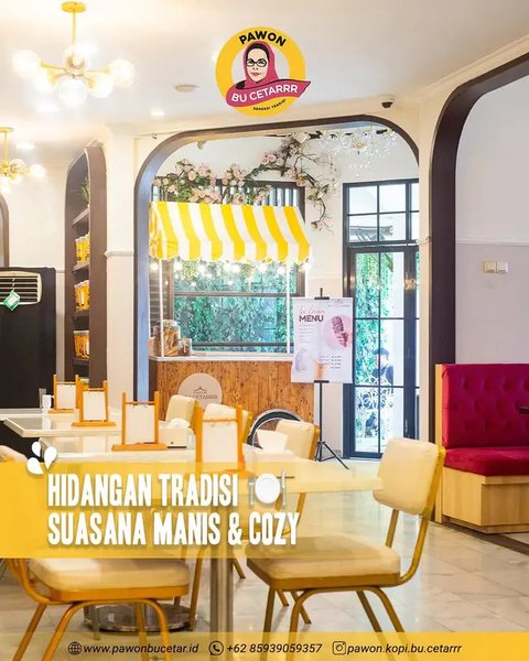 Potret Restoran Ibunda Syahrini di Jakarta Selatan, Cozy dan Penuh Sentuhan Tradisi (sumber: Instagram/pawon.kopi.bu.cetarrr)