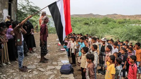 Perserikatan Bangsa-Bangsa (PBB) meyakini puluhan ribu warga Yaman tewas dalam konflik tersebut, sementara 14 juta orang berisiko kelaparan. (Khaled ZIAD/AFP)
