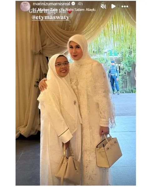 Bella Saphira, Diah Permatasari dan Marini Zumarnis di acara pengajian. [IG: @dps_diahpermatasari]