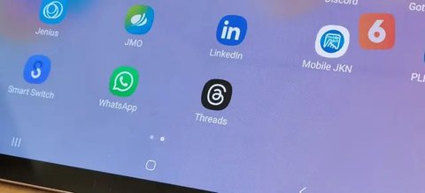 Logo aplikasi Threads (Foto: Screenshot Threads).