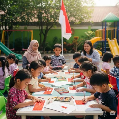 Ide Lomba Anak PAUD 17 Agustus. Foto: Gemini