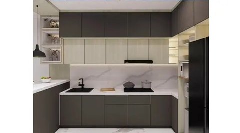 Dapur rumah Mpok Alpa yang minimalis. [IG: @nina_mpokalpa]