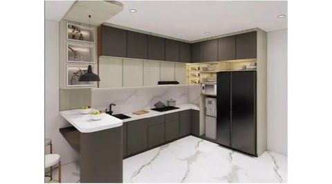 Dapur rumah Mpok Alpa yang minimalis. [IG: @nina_mpokalpa]