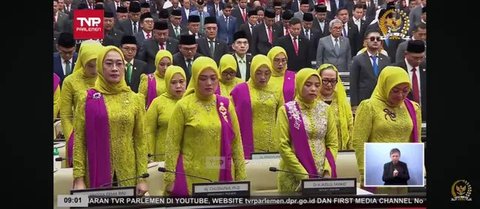 Sidang Tahunan DPR/MPR RI yang berlangsung di Kompleks Parlemen, Senayan, Jakarta Pusat pada Jumat (15/8/2025) juga menjadi panggung busana. (Liputan6.com/Winda Nelfira)