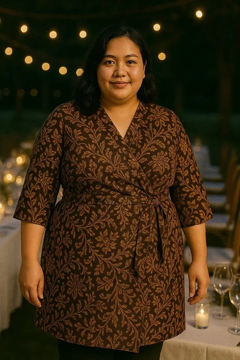 12 Model Batik Wanita Gemuk yang Modis 2025, Nyaman dan Percaya Diri Sepanjang Hari (sumber:AI)