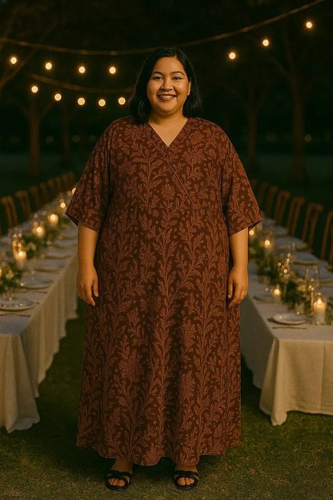 12 Model Batik Wanita Gemuk yang Modis 2025, Nyaman dan Percaya Diri Sepanjang Hari (sumber:AI)