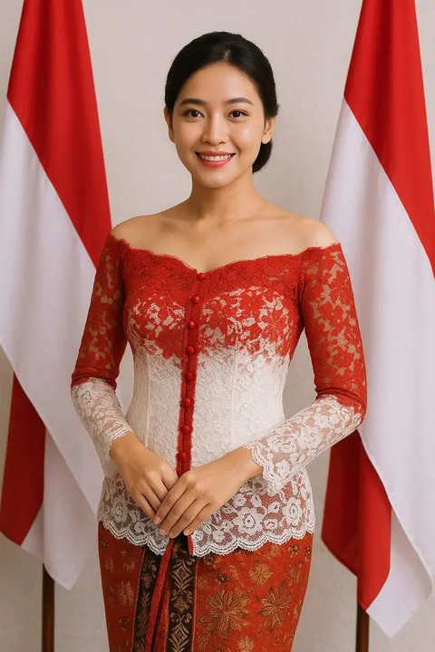Inspirasi 7 model kebaya sabrina kancing depan terbaru untuk tampil anggun di perayaan HUT RI ke-80