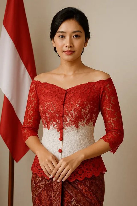 Inspirasi 7 model kebaya sabrina kancing depan terbaru untuk tampil anggun di perayaan HUT RI ke-80