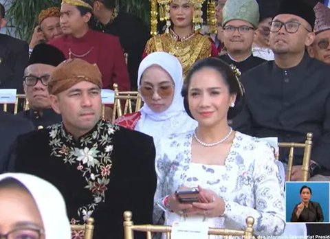 Wulan Guritno di upacara peringatan HUT ke-80 RI. (dok. Screenshoot Youtube Sekretariat Presiden)